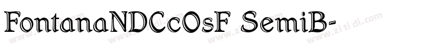 FontanaNDCcOsF SemiB字体转换